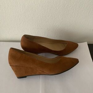 CL by Laundry Brown Suede Wedges